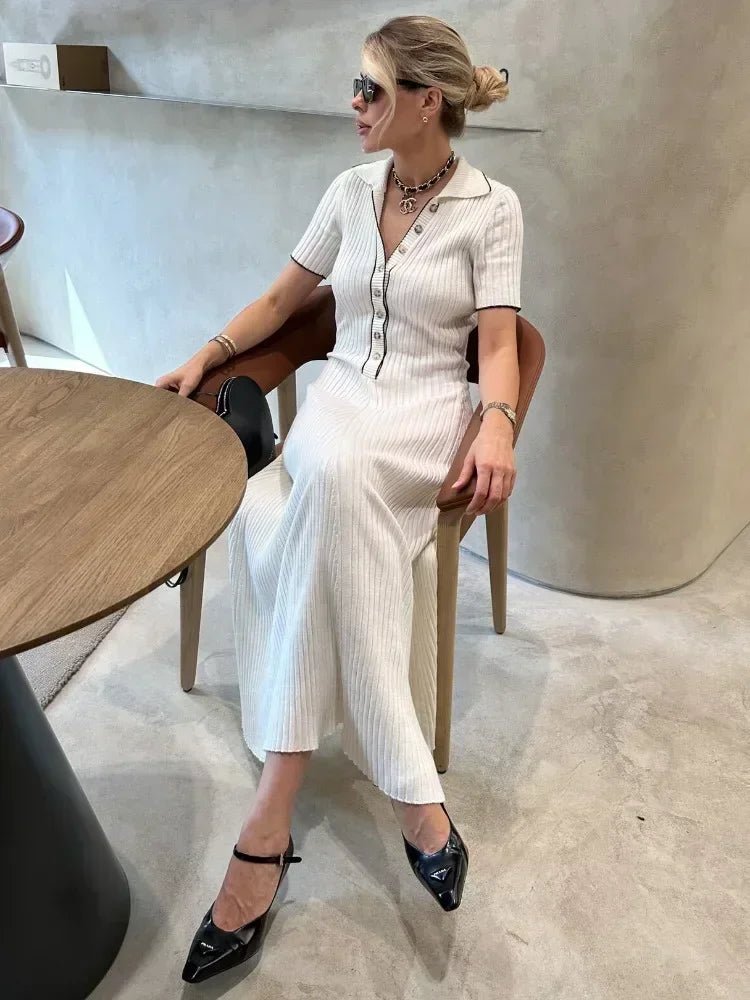 Harriet Knit Midi Dress - Elegant Occasion Dress for Women - Image 5