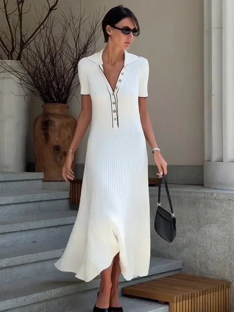 Harriet Knit Midi Dress - Elegant Occasion Dress for Women - Image 4