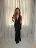 Hazel Glittery Halterneck Maxi Dress - Elegant Occasion Dress for Women