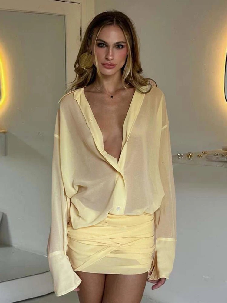Kendall Long Sleeve Shirt Dress - Elegant Occasion Dress for Women - Image 6