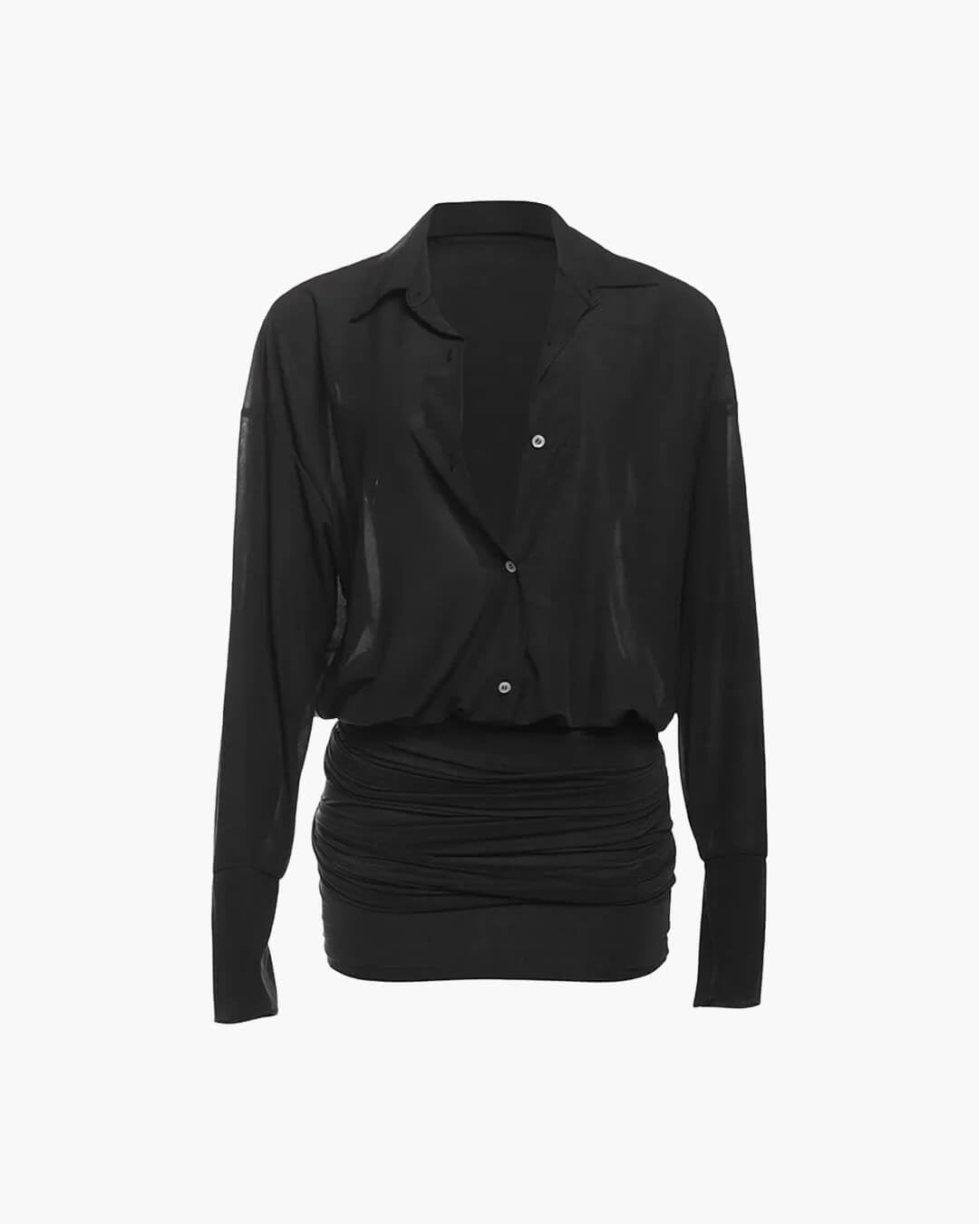 Kendall Long Sleeve Shirt Dress - Elegant Occasion Dress for Women