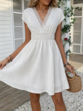 Ilaria French Lace V-Neck Fitted Dress - Elegant Occasion Dress for Women