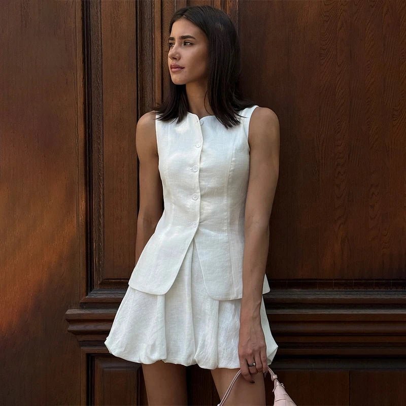 Imani Elegant Vest Skirt Set - Elegant Occasion Dress for Women - Image 3