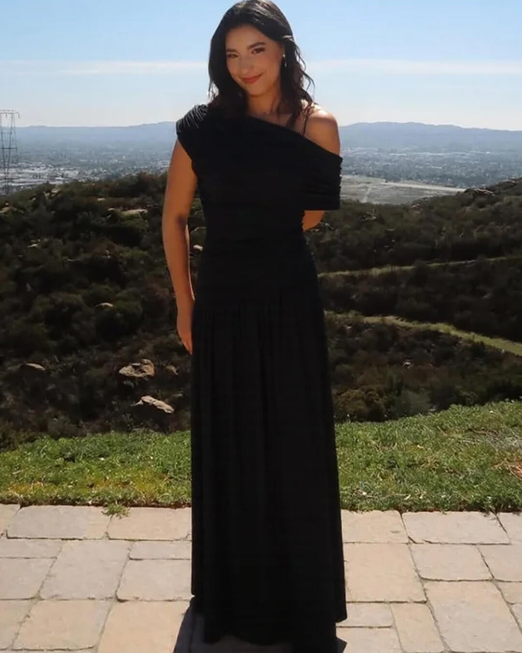 Ingrid One Shoulder Maxi Dress - Elegant Formal Evening Dress - Image 5
