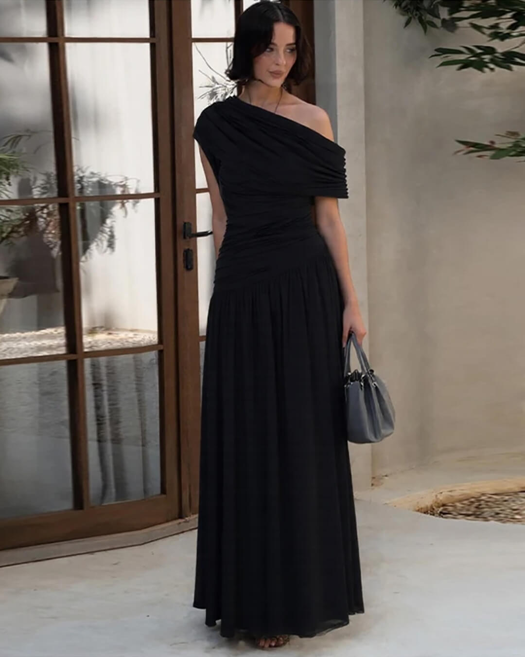 Ingrid One Shoulder Maxi Dress - Elegant Formal Evening Dress - Image 6