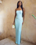 Isadora Strapless Side-Slit Knit Maxi Dress - Elegant Occasion Dress for Women - Image 2