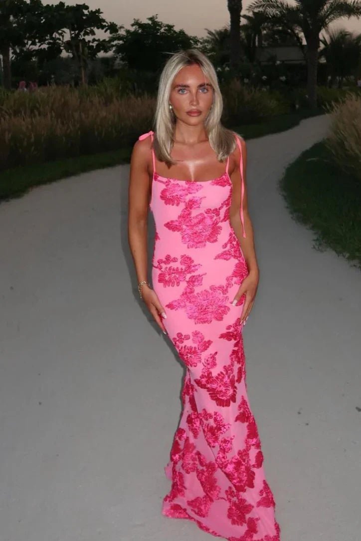 Fiona Sleeveless Floral Maxi Dress - Elegant Occasion Dress for Women