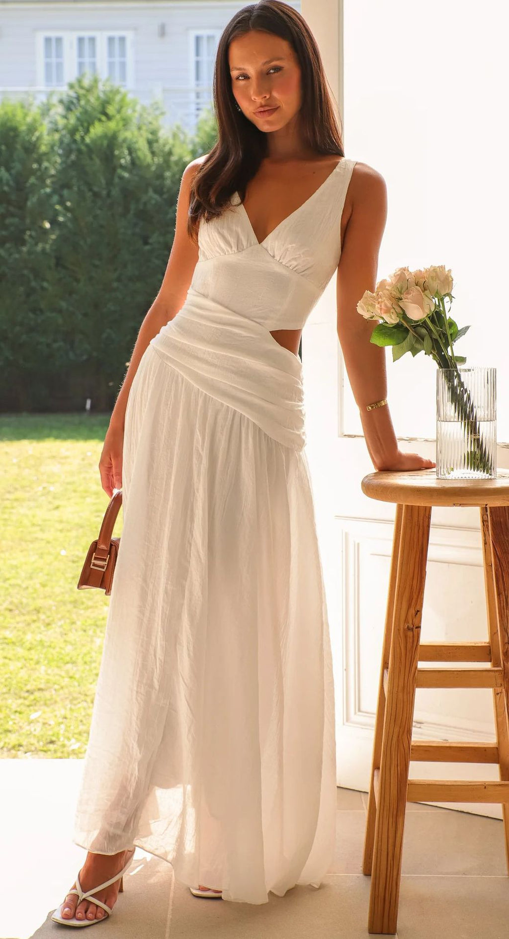 Anne Flared Cutout Midi Dress - Elegant Occasion Dress for Women
