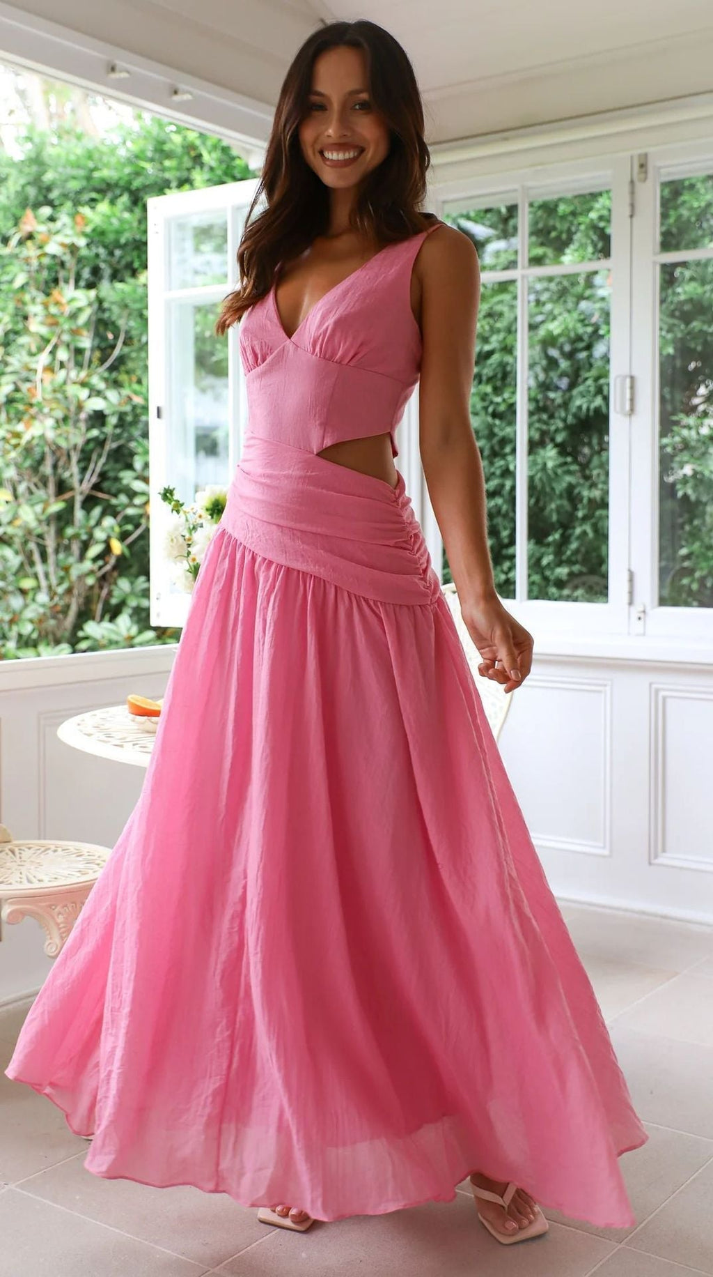 Anne Flared Cutout Midi Dress - Elegant Occasion Dress for Women - Image 6
