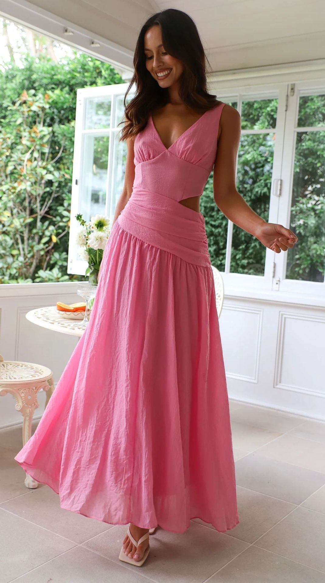 Anne Flared Cutout Midi Dress - Elegant Occasion Dress for Women - Image 5