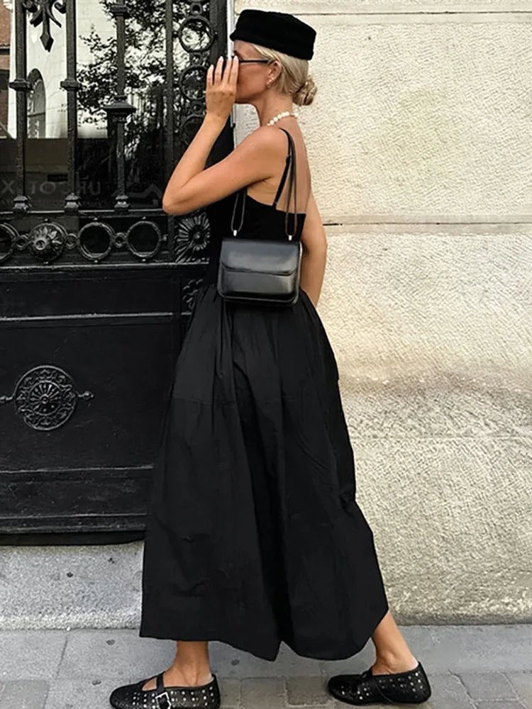 Jesse Spaghetti Strap Drop Waist Midi Dress - Elegant Occasion Dress for Women