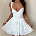 Jewel Lace Trim Mini Dress - Elegant Occasion Dress for Women