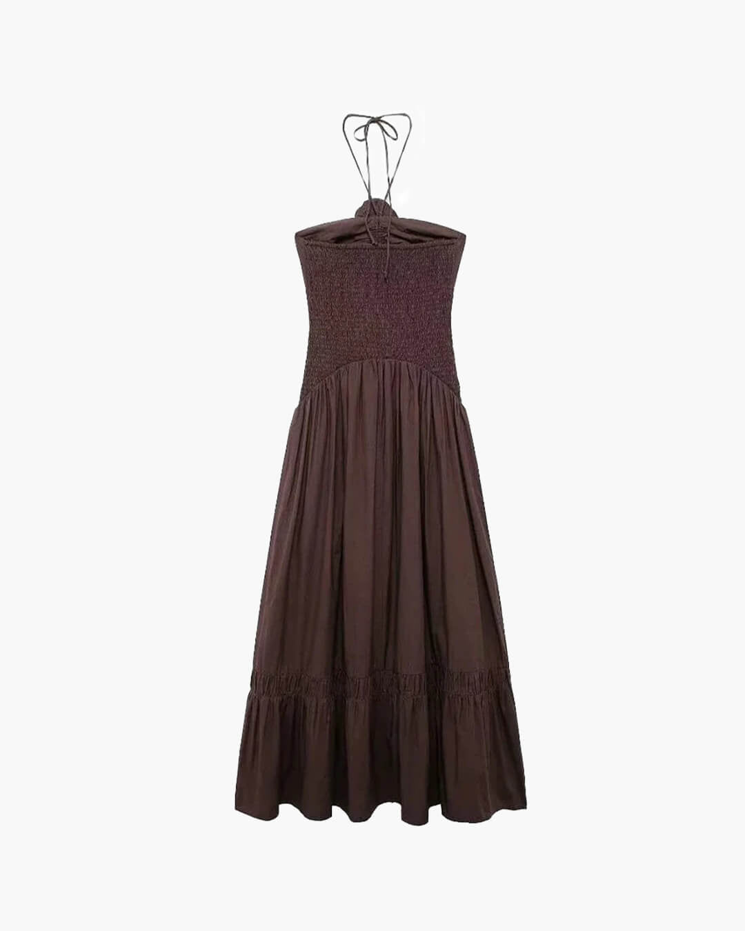 Kate Halterneck Flower Applique Midi Dress - Elegant Occasion Dress for Women - Image 4