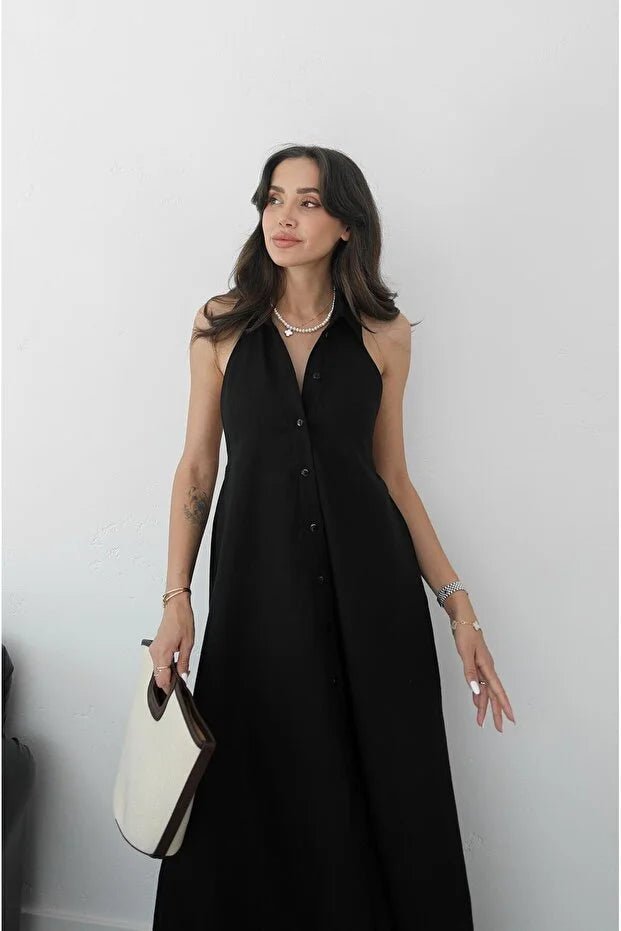 Kaya Halter Neck Elegant Maxi Dress - Elegant Occasion Dress for Women - Image 7
