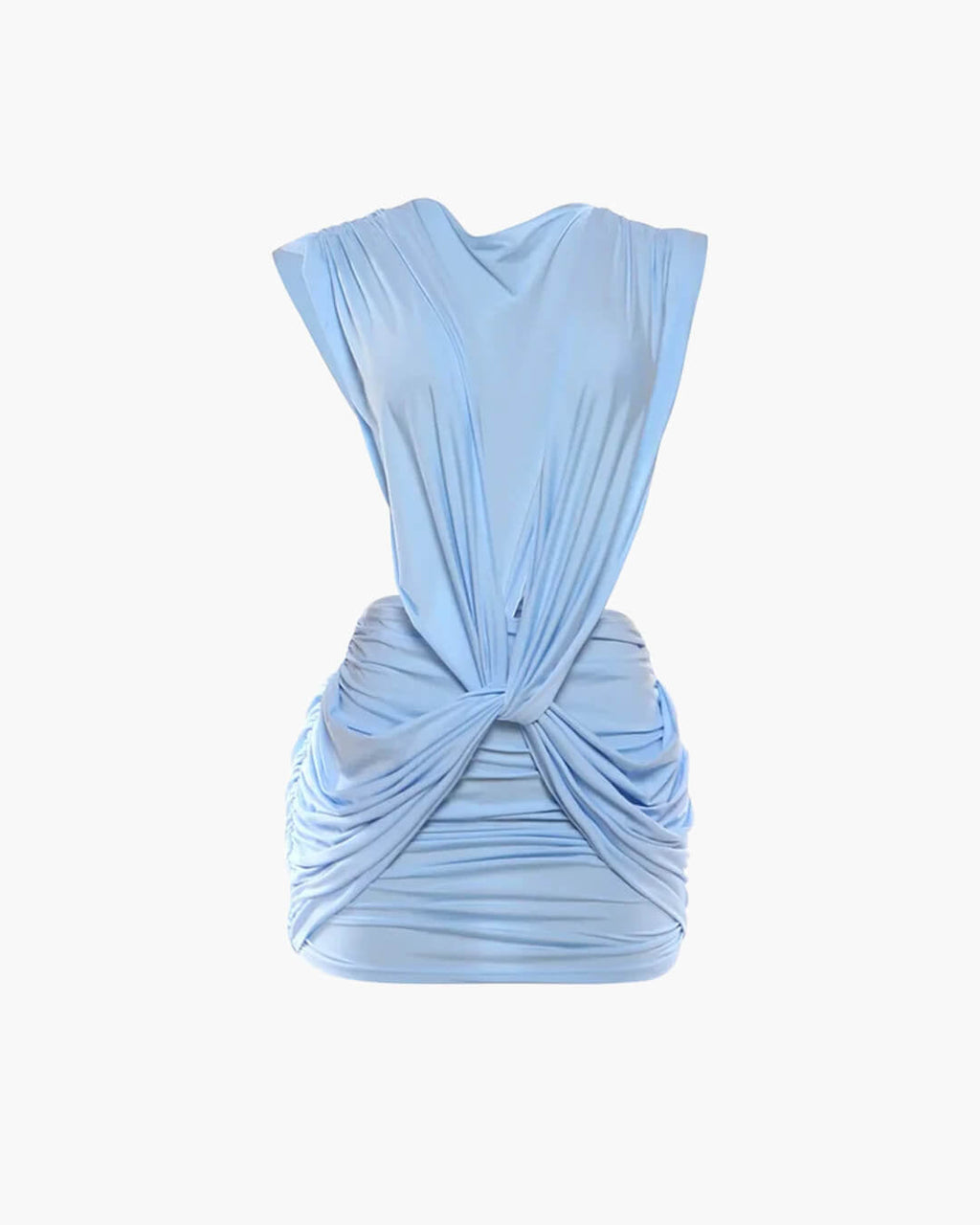 Kaylie Plunge Neck Bodycon Mini Dress - Backless Sleeveless Party Dress