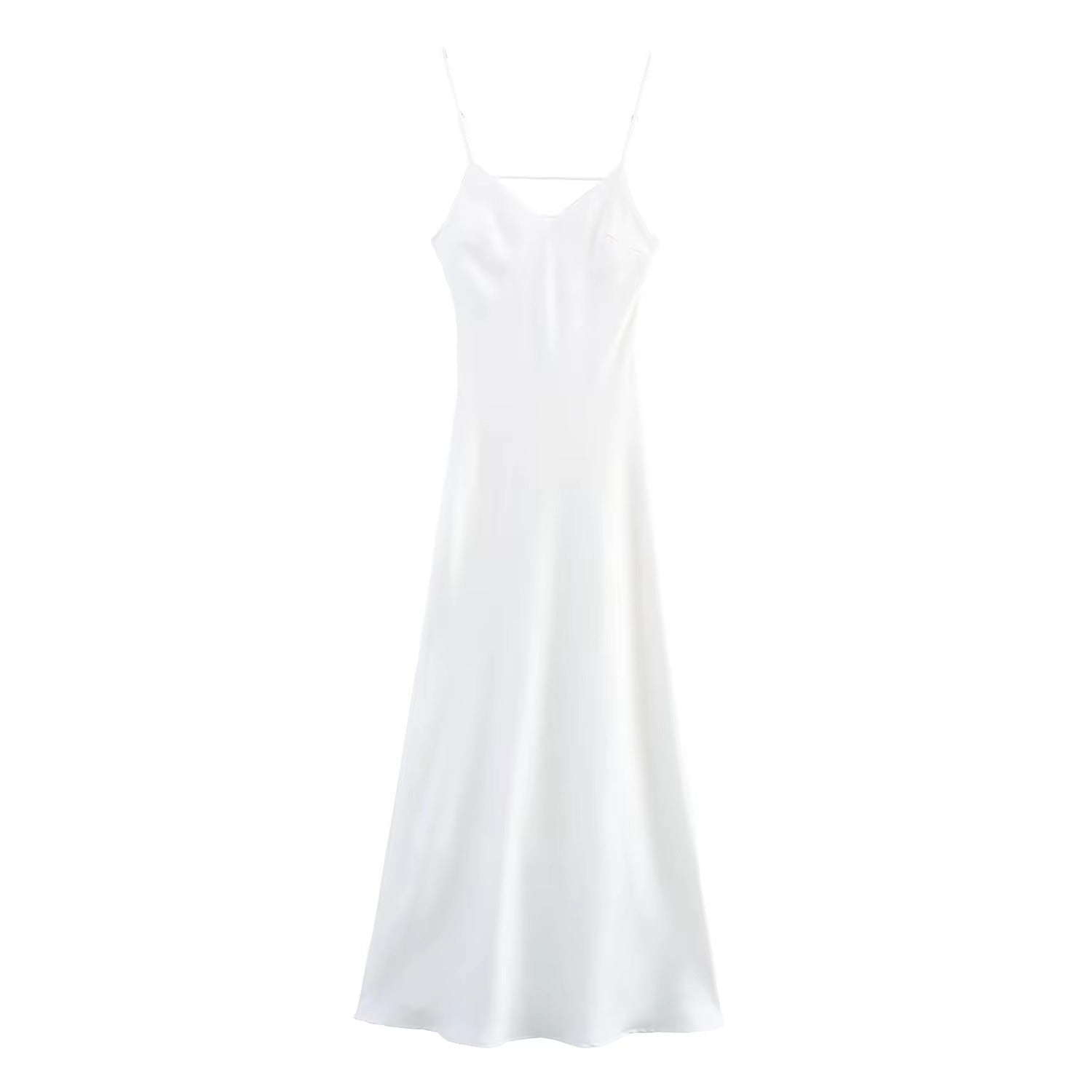 Kirra Satin Backless Maxi Dress for Women - Sleeveless V-Neck Evening Gown - Image 18