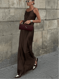 Laura Backless Satin Maxi Dress - Open Back Wedding Guest Style
