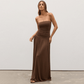 Lauren Strapless Ruched Maxi Dress - Elegant Occasion Dress for Women