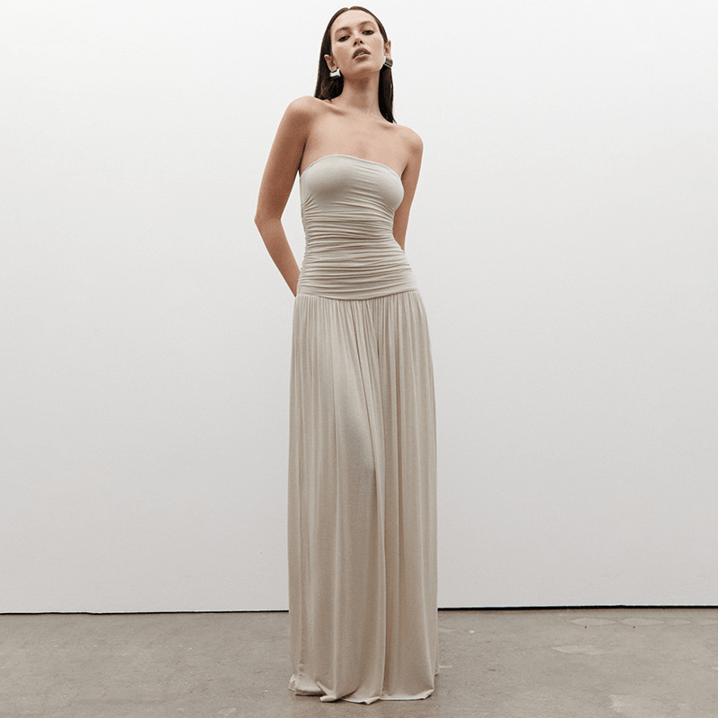 Lauren Strapless Ruched Maxi Dress - Elegant Occasion Dress for Women - Image 2