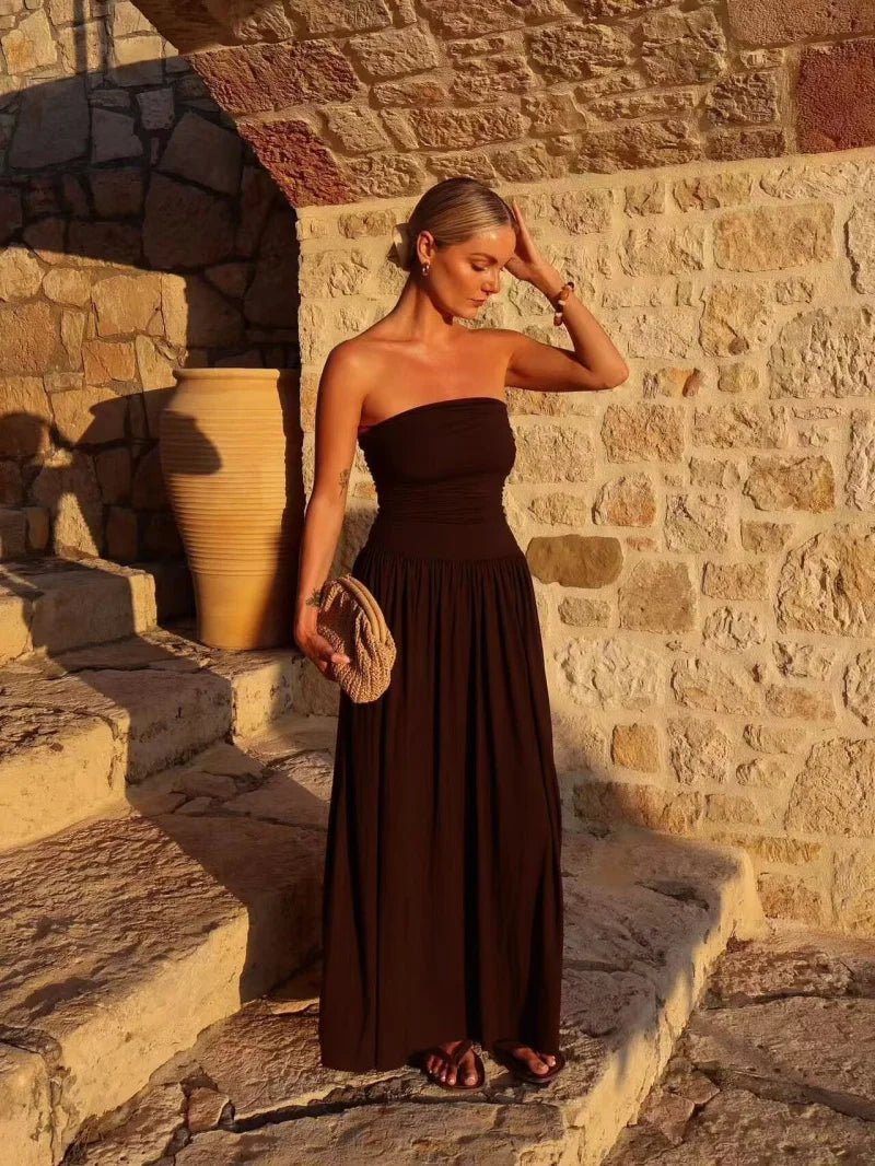 Lauren Strapless Ruched Maxi Dress - Elegant Occasion Dress for Women - Image 5
