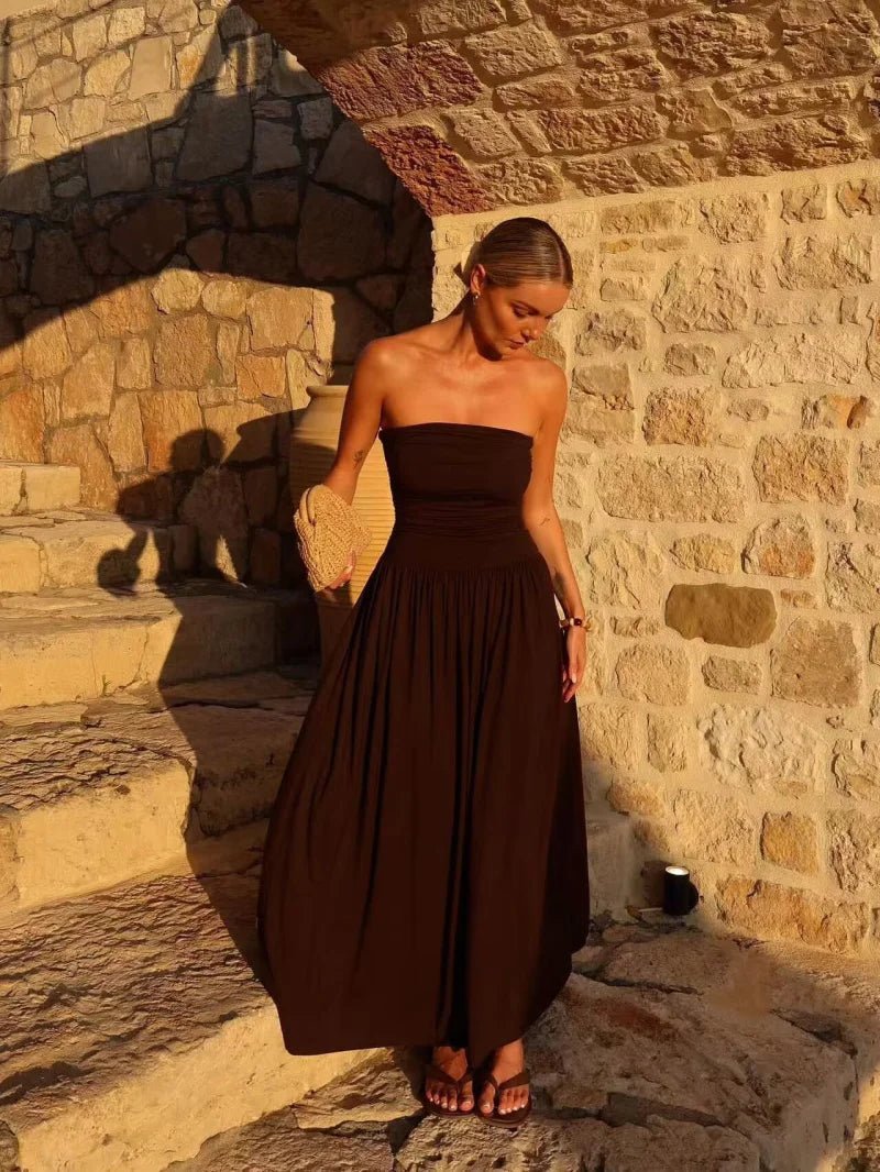 Lauren Strapless Ruched Maxi Dress - Elegant Occasion Dress for Women - Image 4