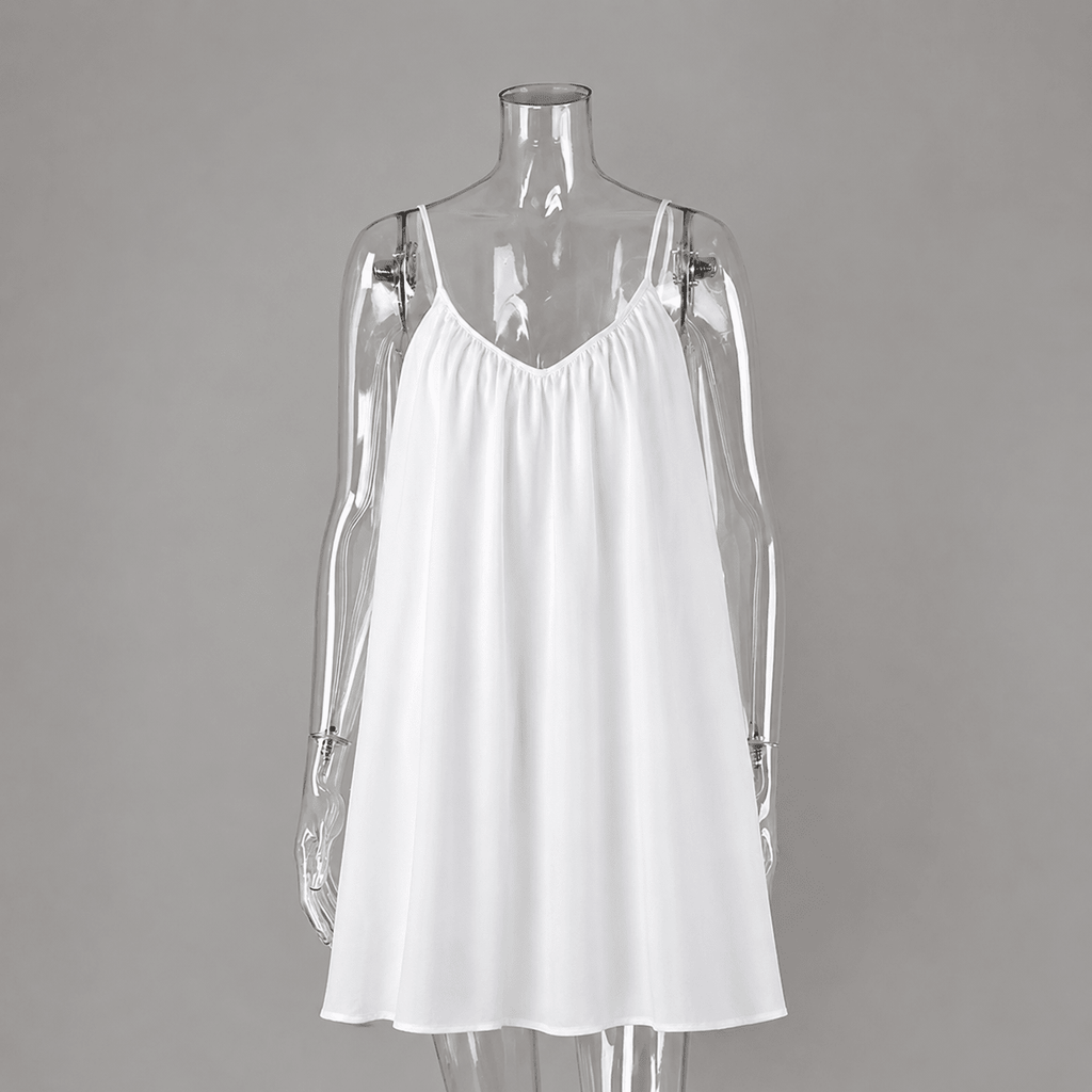 Lavinia Women's Flowy Spaghetti Strap Cami Mini Dress - Lightweight Summer Dress - Image 2