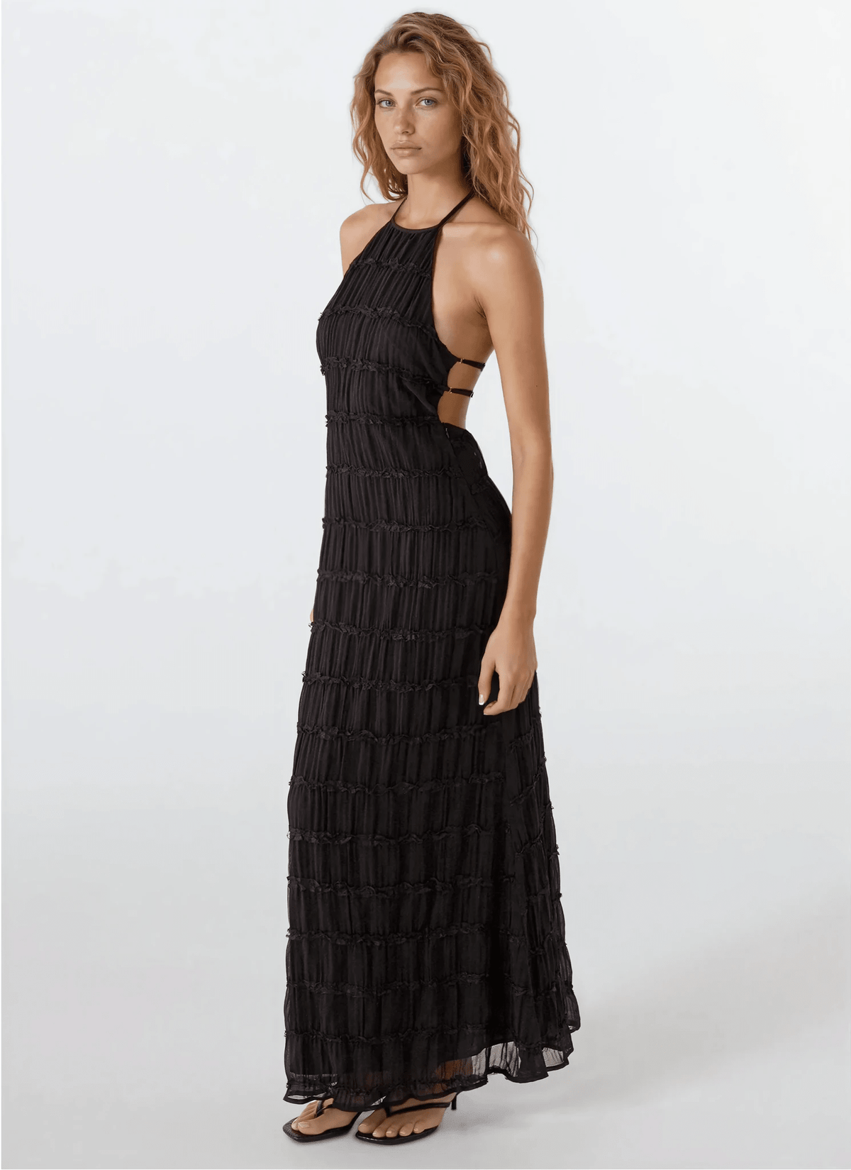 Leslie Backless Sculpted Texture Maxi Dress - Elegant Occasion Dress for Women - Image 5