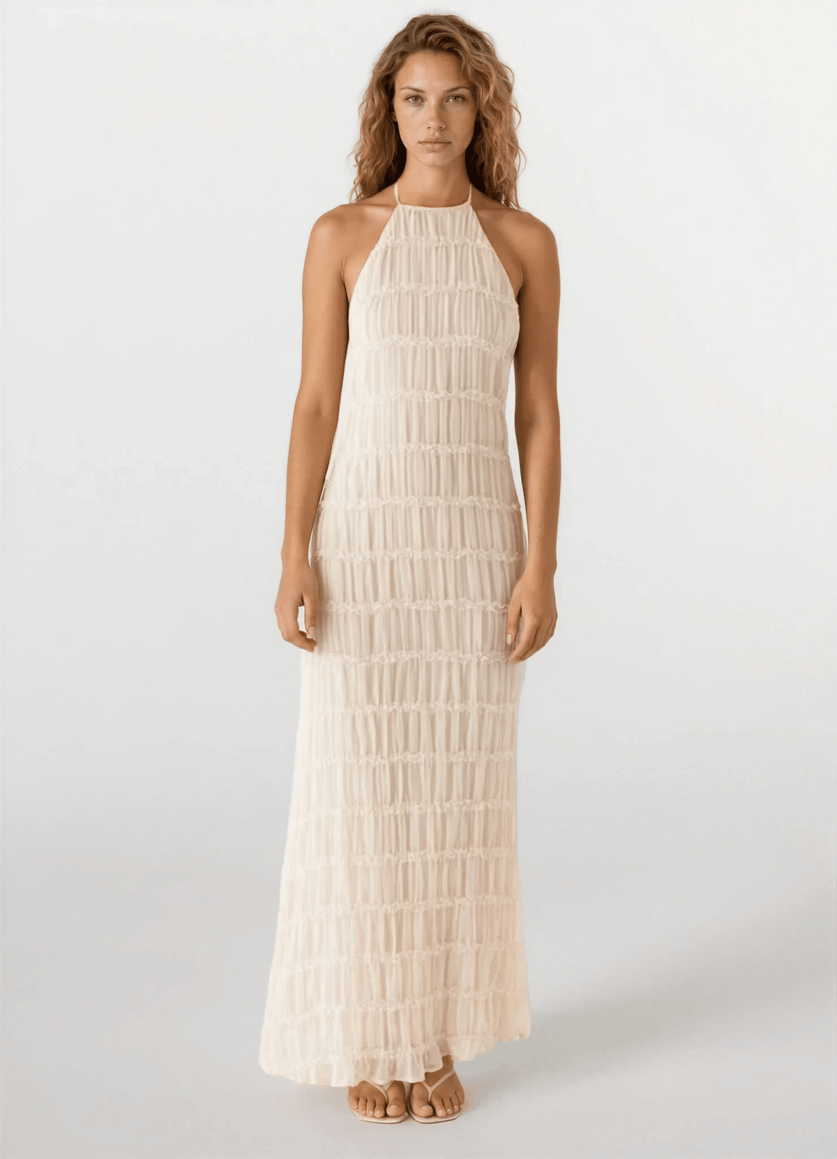 Leslie Backless Sculpted Texture Maxi Dress - Elegant Occasion Dress for Women - Image 3