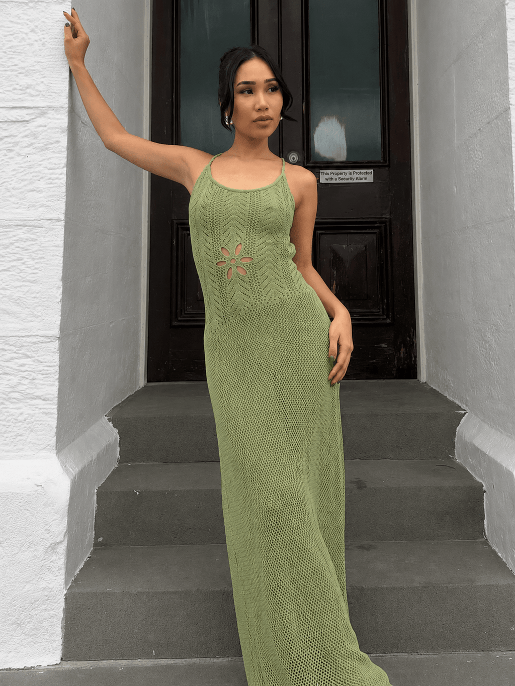 Lilith Hollow Knit Maxi Dress - Elegant Occasion Dress for Women - Image 5