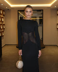 Liora Mesh Bodycon Maxi Dress - Elegant Occasion Dress for Women