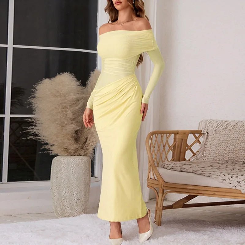 Lizy Long Sleeve Mesh Maxi Dress - Elegant Occasion Dress for Women - Image 12
