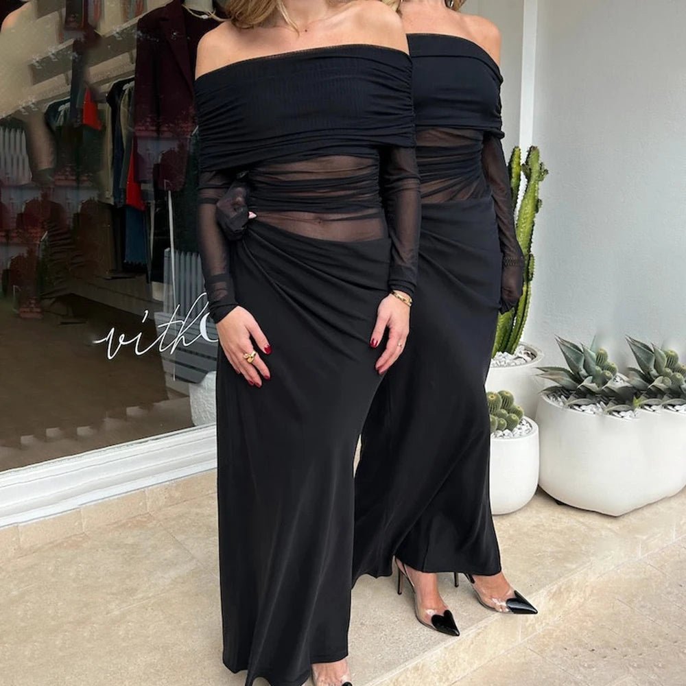 Lizy Long Sleeve Mesh Maxi Dress - Elegant Occasion Dress for Women - Image 5