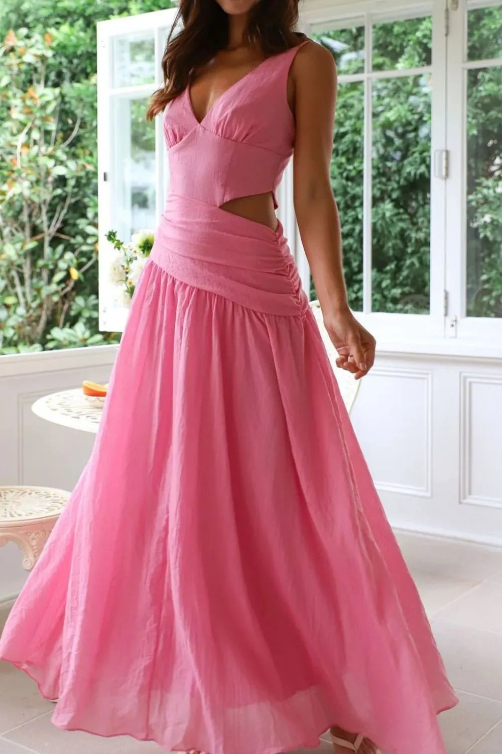 Lolita Cut-Out Ruched Maxi Dress - Elegant Occasion Dress for Women - Image 4