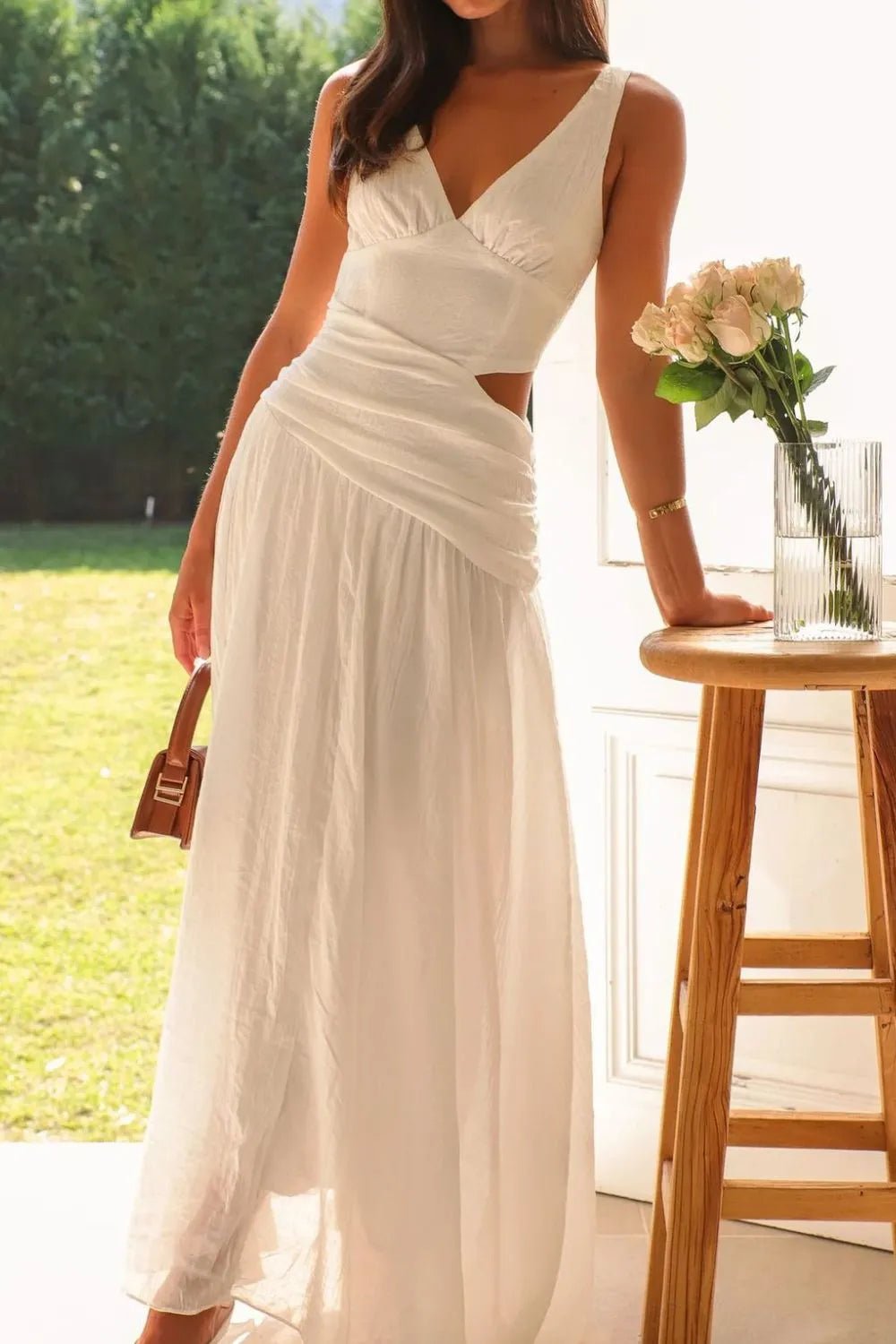 Lolita Cut-Out Ruched Maxi Dress - Elegant Occasion Dress for Women - Image 2