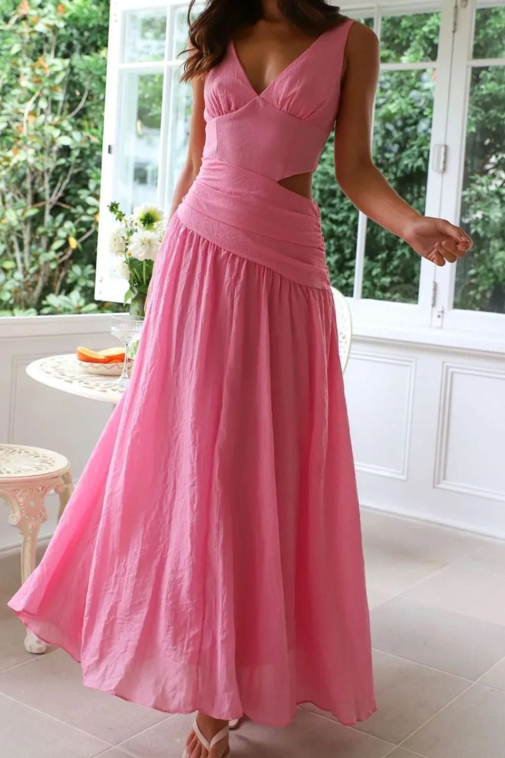 Lolita Cut-Out Ruched Maxi Dress - Elegant Occasion Dress for Women - Image 5