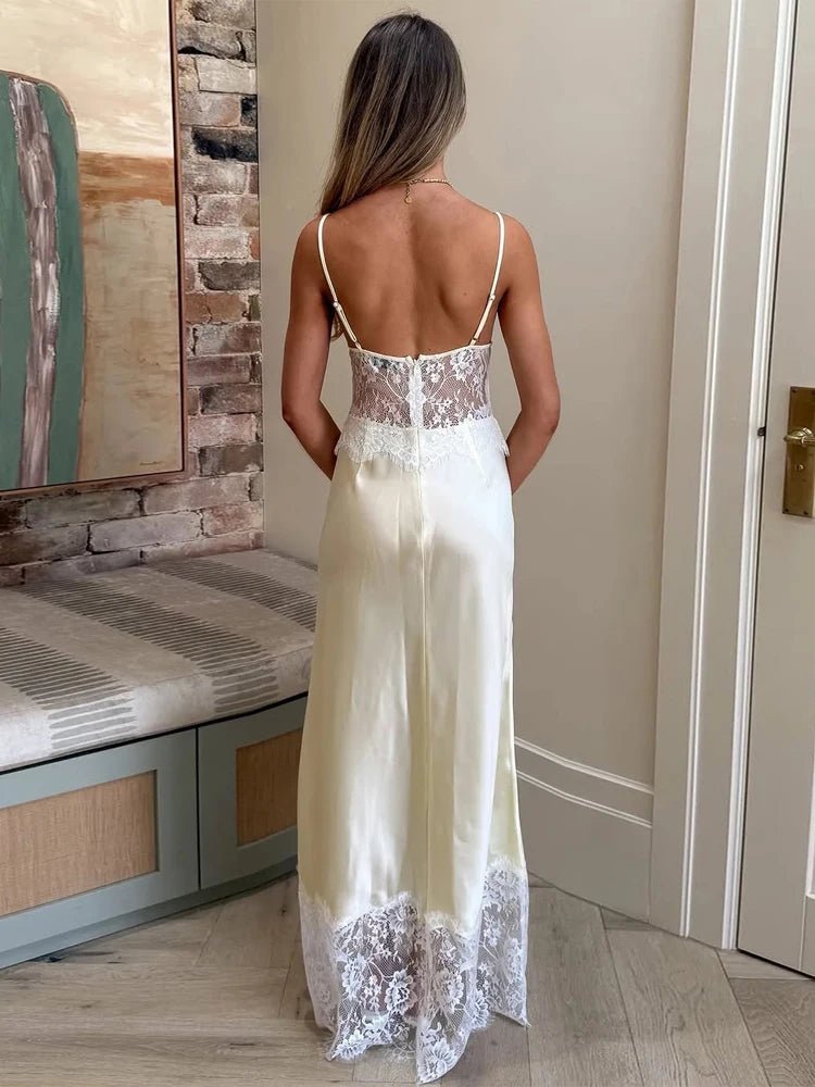 Lora Off-Shoulder Lace Satin Dress - Wedding Guest Dress for Women - Image 6