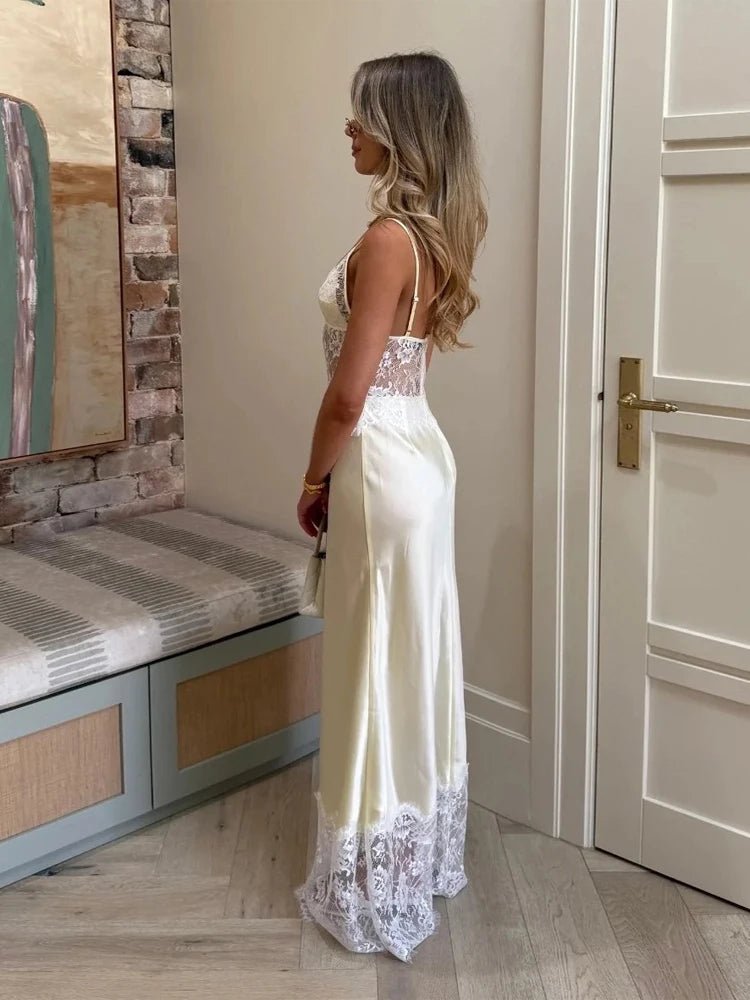 Lora Off-Shoulder Lace Satin Dress - Wedding Guest Dress for Women - Image 4