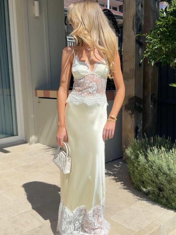 Lora Off-Shoulder Lace Satin Dress - Wedding Guest Dress for Women - Image 3