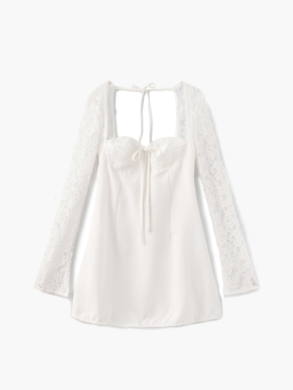 Louise Satin Lace Mini Dress for Women - Cocktail Dress - Image 2