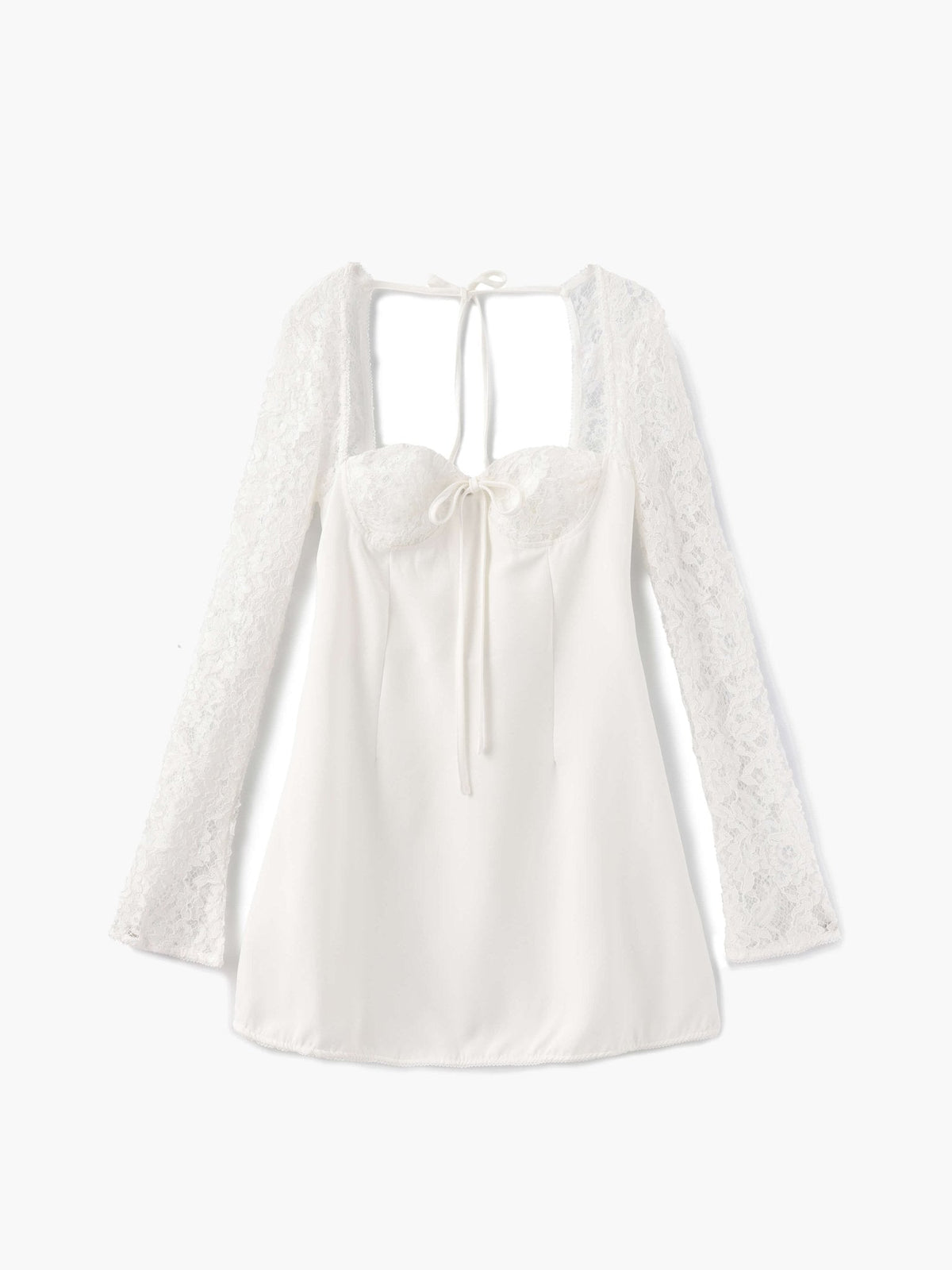 Louise Satin Lace Mini Dress for Women - Cocktail Dress - Image 2