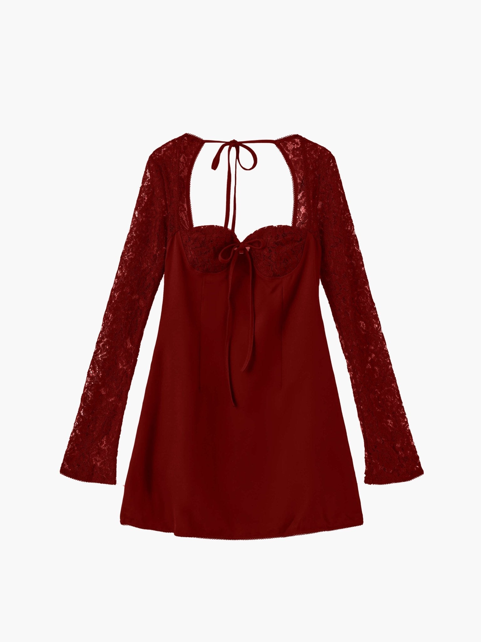 Louise Satin Lace Mini Dress for Women - Cocktail Dress - Image 3