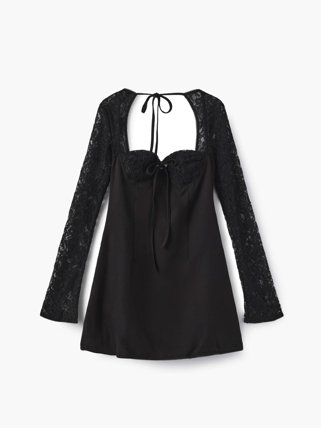 Louise Satin Lace Mini Dress for Women - Cocktail Dress