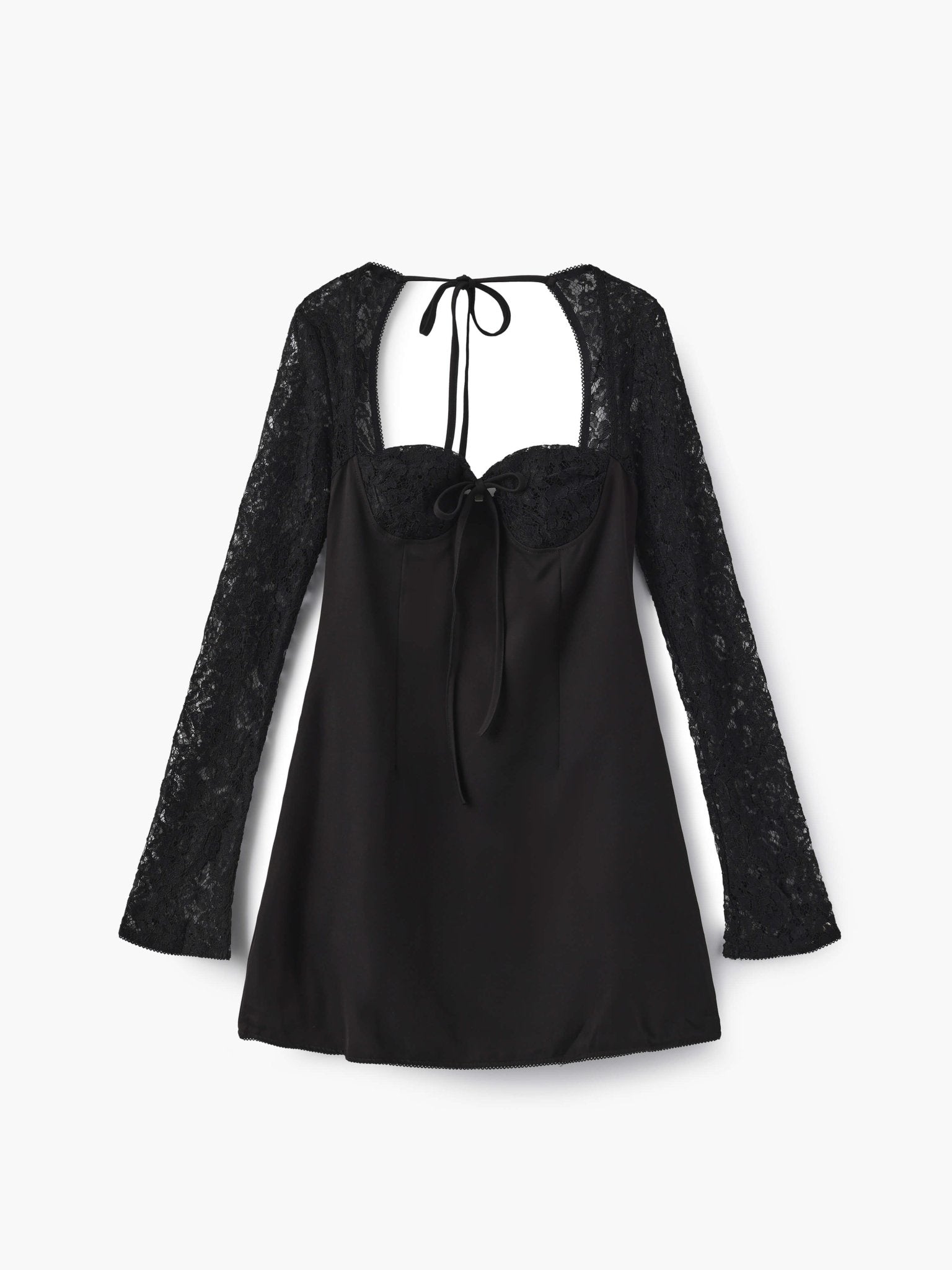 Louise Satin Lace Mini Dress for Women - Cocktail Dress