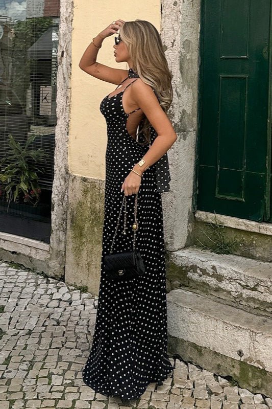 Madeline Polka Dot Backless Maxi Dress - Elegant Occasion Dress for Women - Image 6
