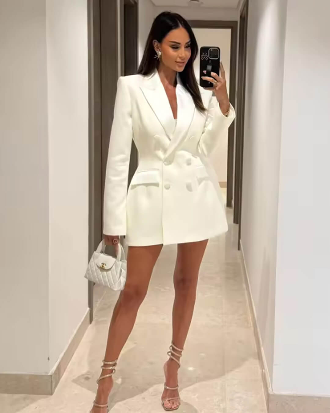 Mariana Double Breasted Mini Dress - Elegant Occasion Dress for Women - Image 8