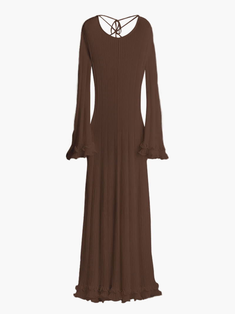 Marla Linen Blend Maxi Dress - Romantic Flowy Silhouette - Image 2