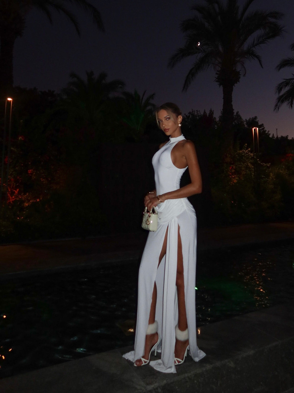 Winona High-Neck Slit Maxi Dress - Elegant Occasion Dress for Women - Image 5