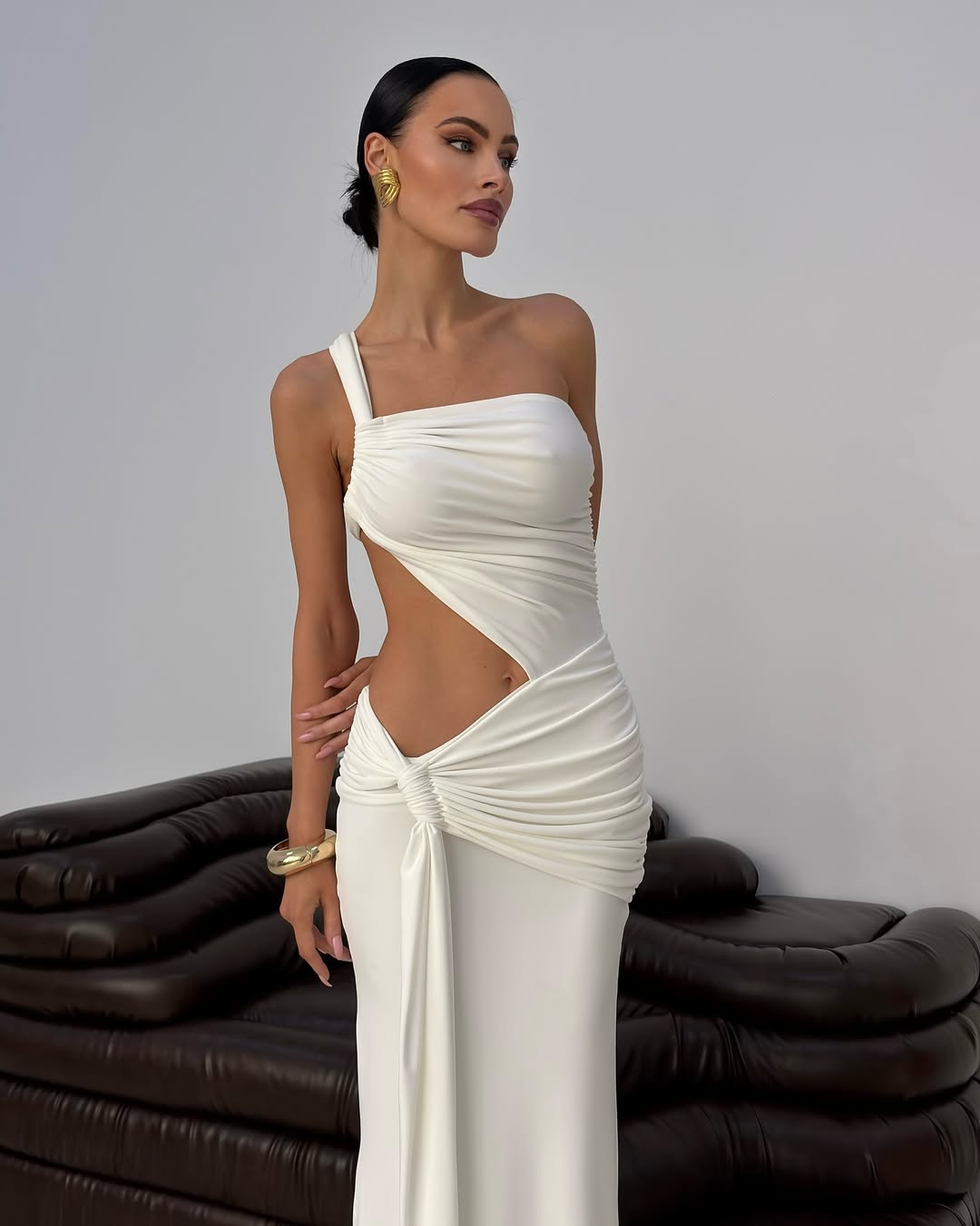 Miranel One-Shoulder Cut-Out Maxi Dress - Elegant Summer Wedding Guest Dress - Image 4