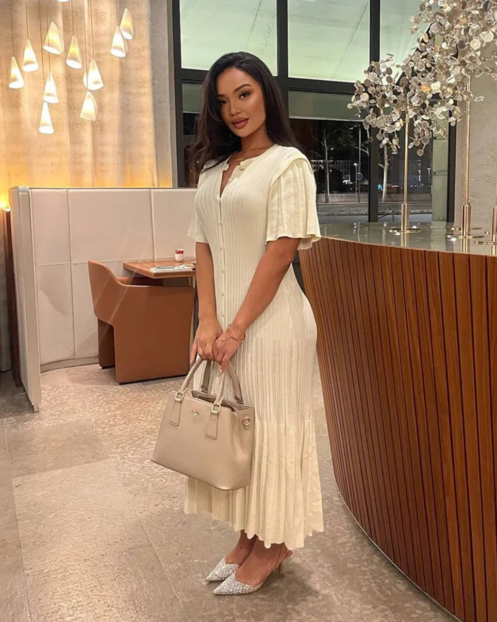 Nancy Bodycon Knitted Maxi Dress - Elegant Occasion Dress for Women - Image 6