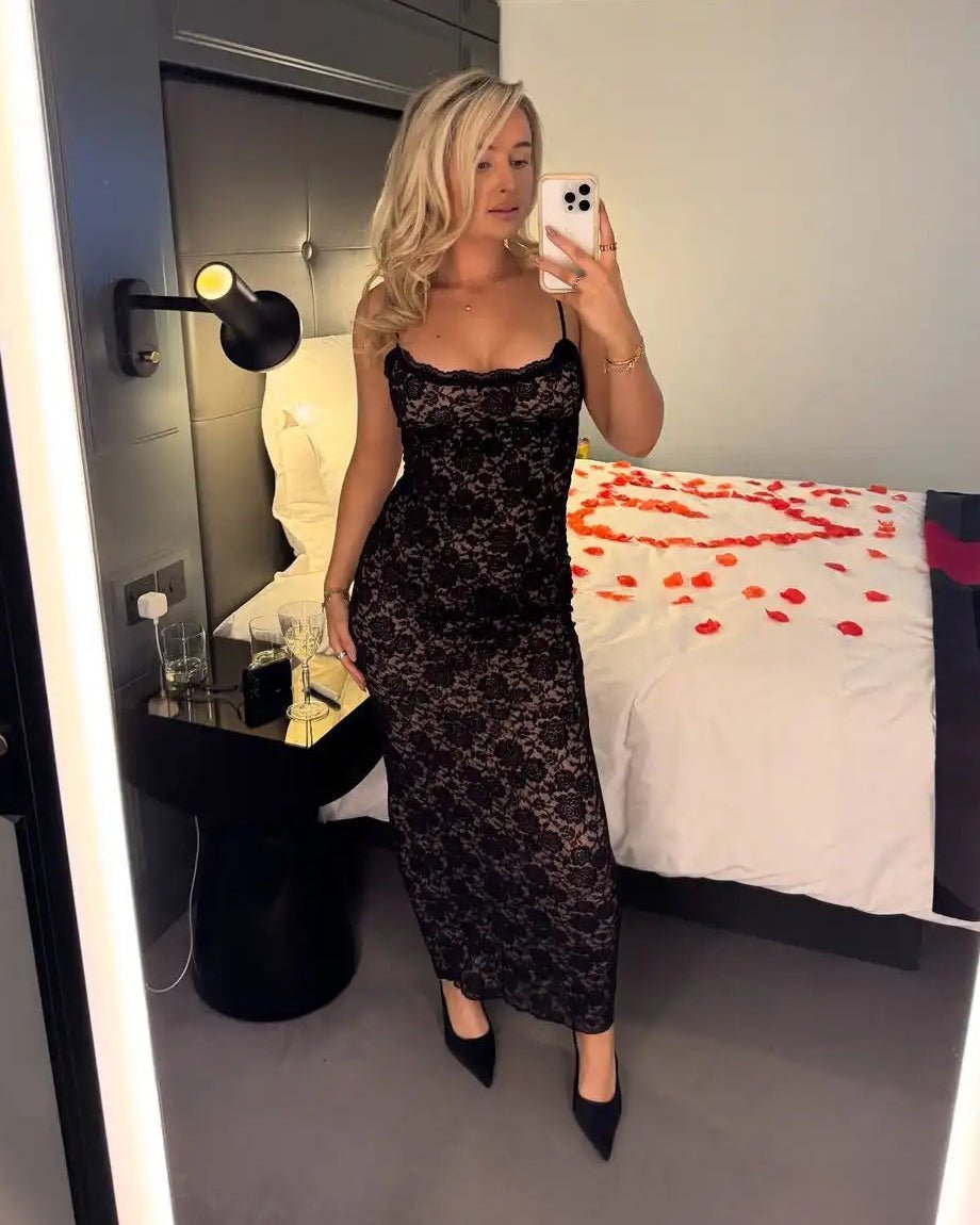 Nina Off-Shoulder Lace Maxi Dress - Elegant Occasion Dress for Women - Image 6